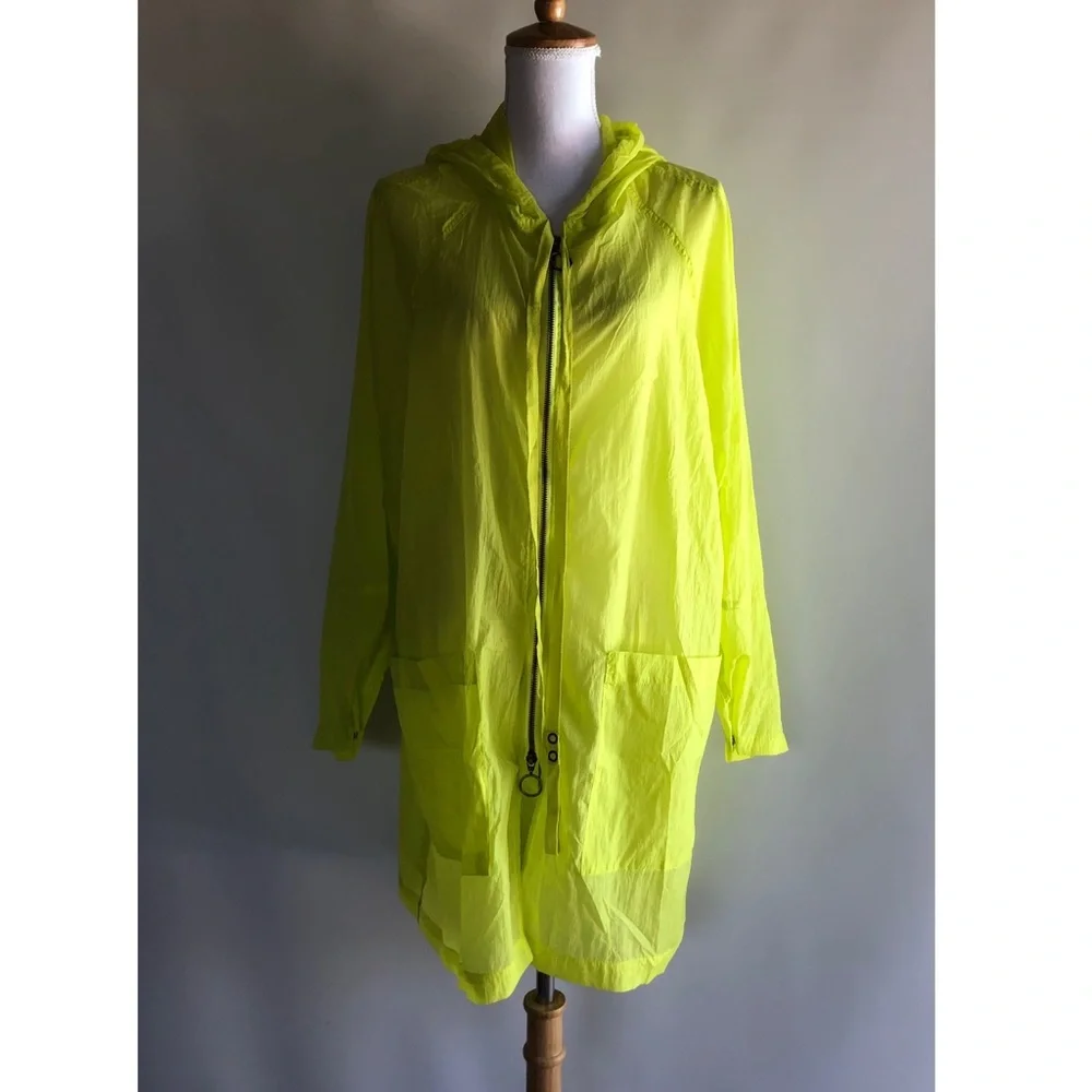 Free People Callie Oversized Neon Poncho Windbreaker - sz M